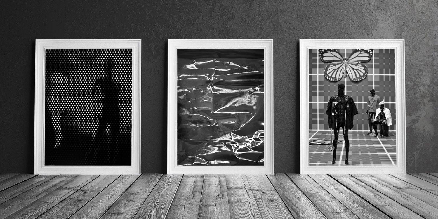 Vendita quadri online quadri moderni e astratti acquisto quadri online di Eugenio Tocchet - 3 quadri bianco e nero