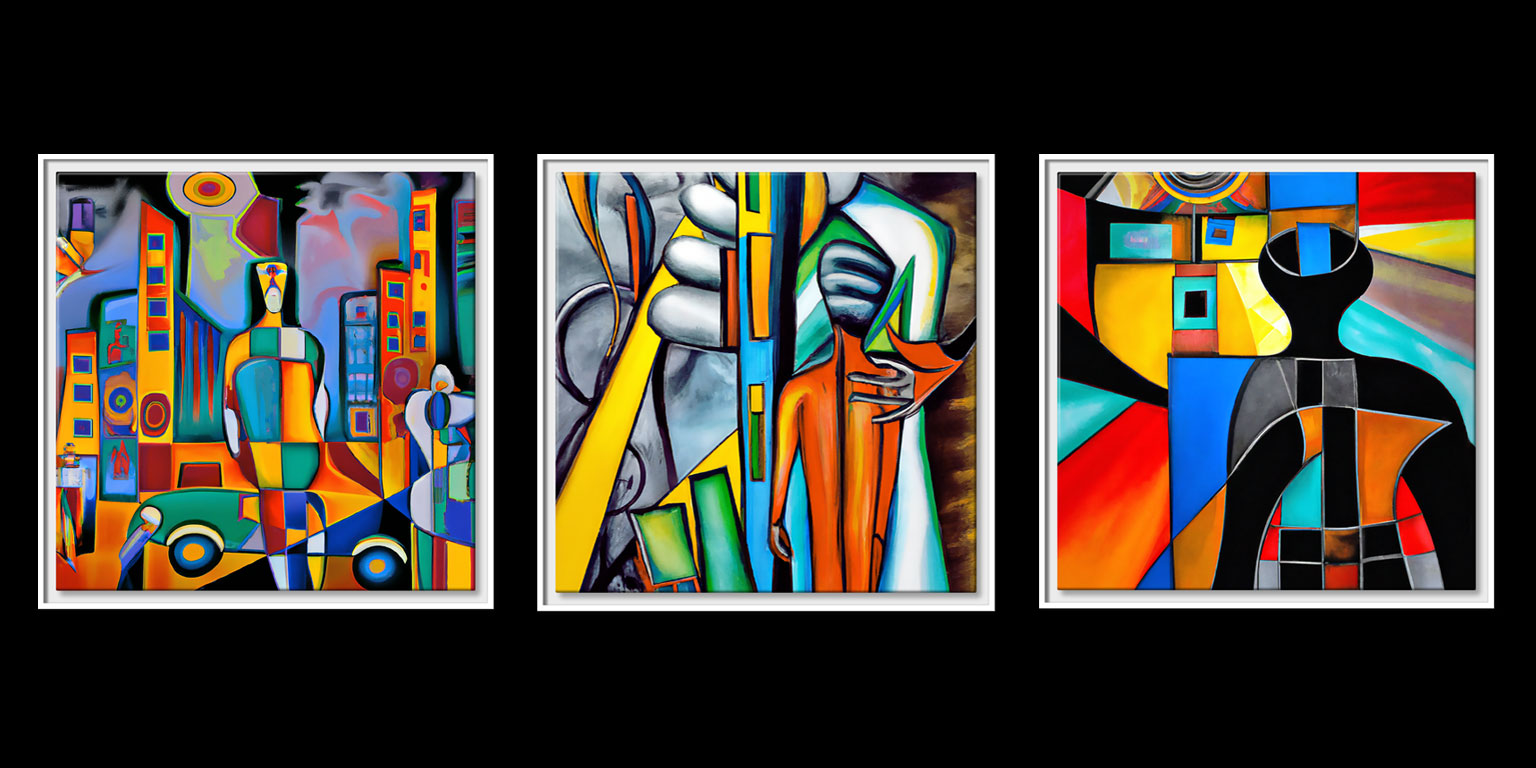 Vendita quadri arte contemporanea quadri astratti su tela - 4 quadri contemporanei astratti